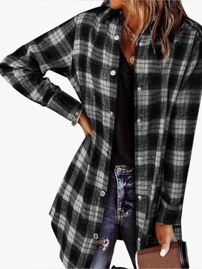 Black & White Plaid women’s Overshirt Jacket/Shacket